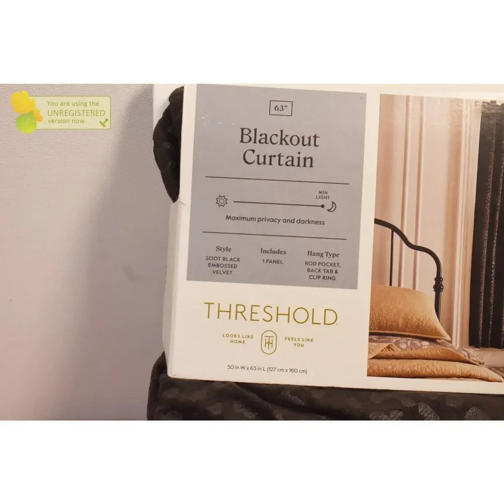 Threshold Blackout Embossed Velvet Rod Pocket 50x63